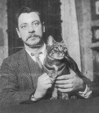 John Russell with cat