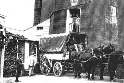 Mill Workers and large cart ca1890